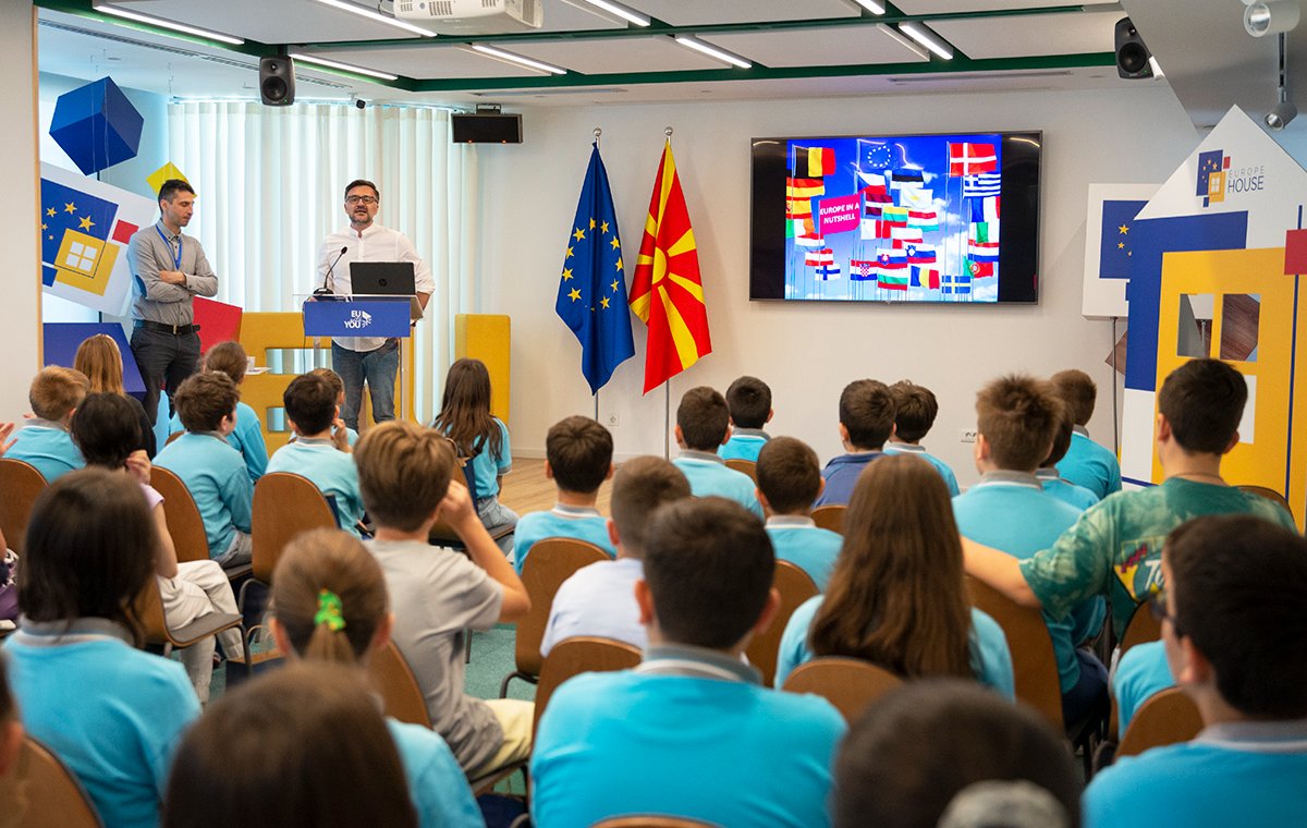 “Yahya Kemal” students at Europe House Skopje
